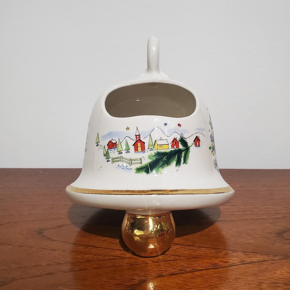 Vintage Stanfordware Sebring Ohio Victor Schrekengost Christmas Eve Bell Planter